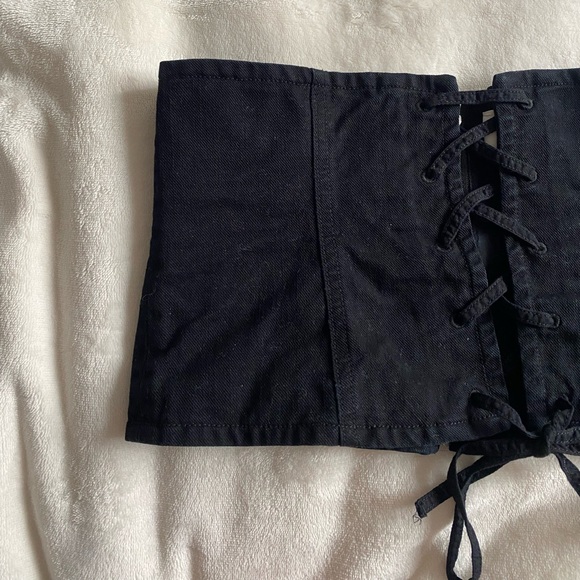 Aritzia Wilfred Jean Denim Tube Top - Picture 2 of 10